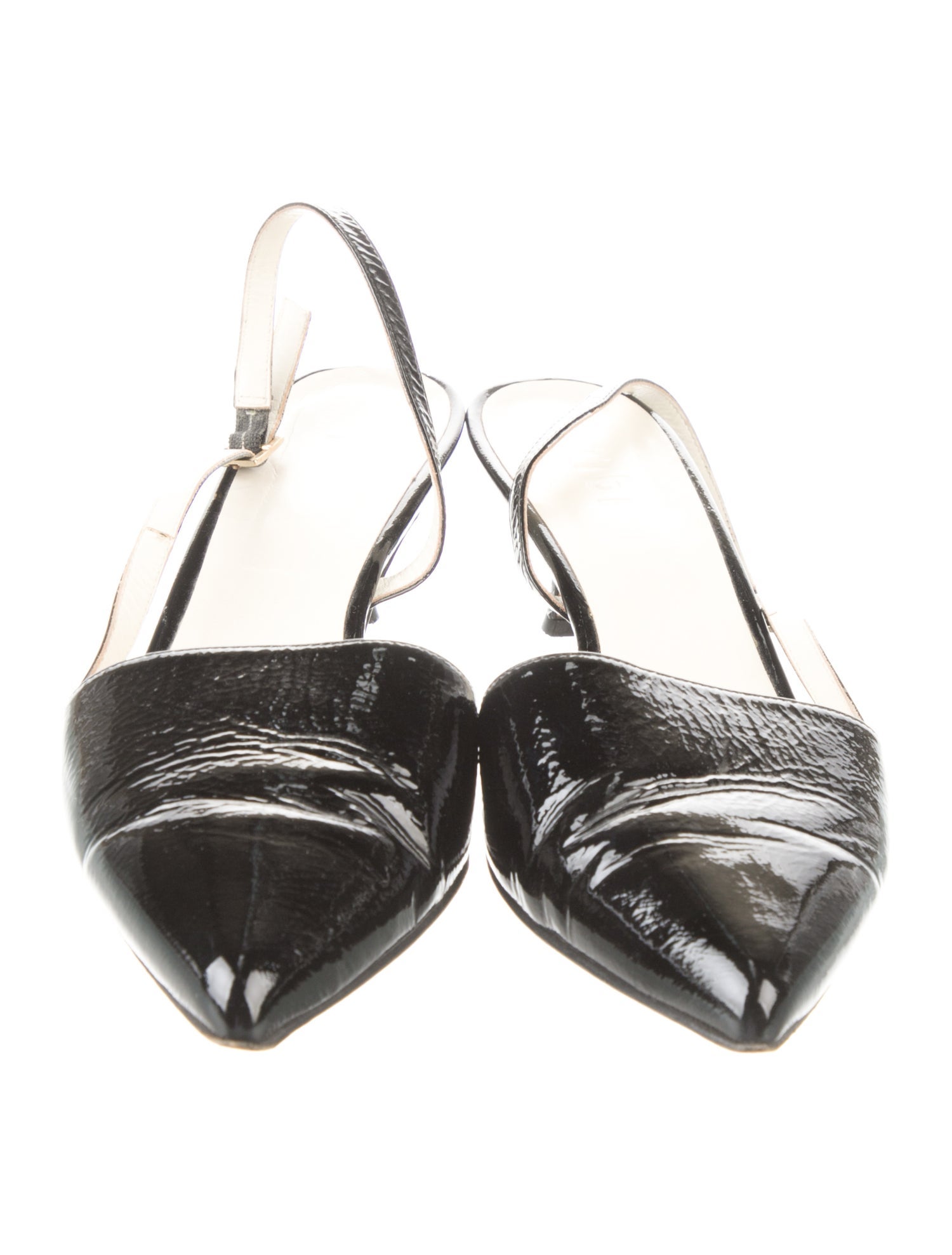Tibi Patent Leather Slingback Pumps